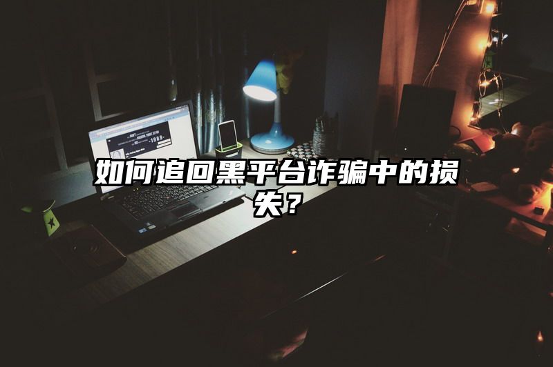 如何追回黑平台中的损失？