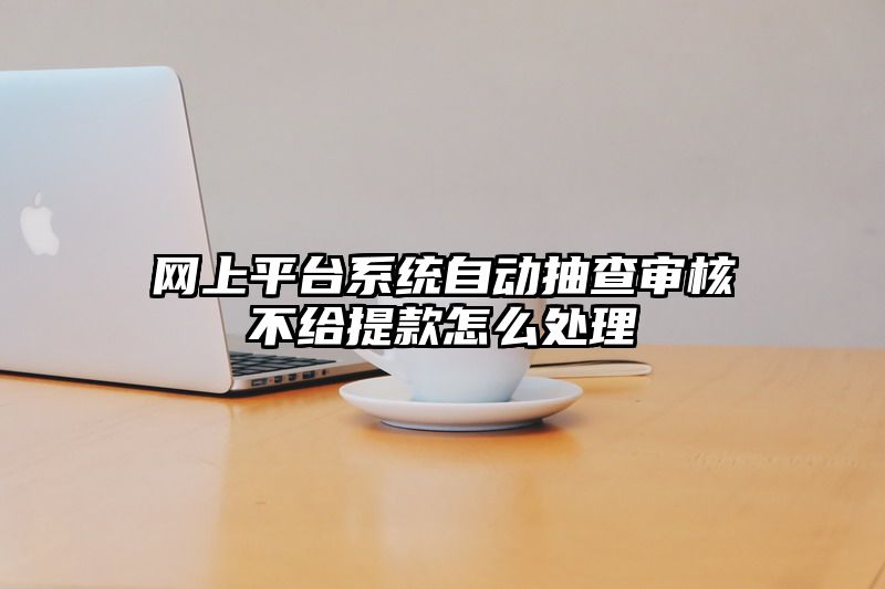 网上平台系统自动抽查审核不给提现怎么处理