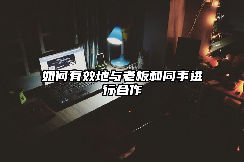 如何有效地与老板和同事进行合作