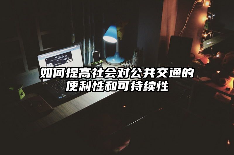 如何提高社会对公共交通的便利性和可持续性