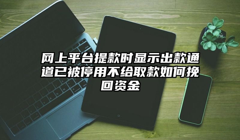 网上平台提现时显示出款通道已被停用不给取款如何挽回资金