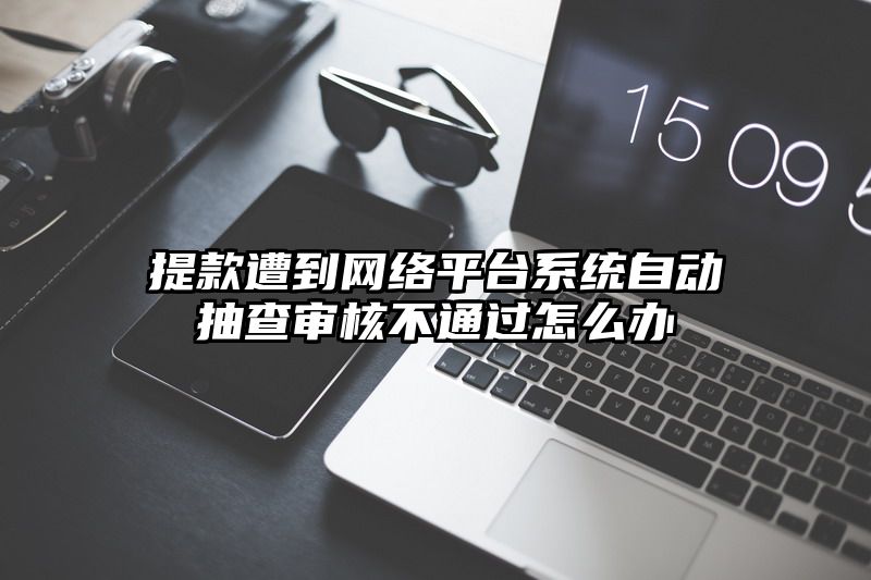 提现遭到网络平台系统自动抽查审核不通过怎么办