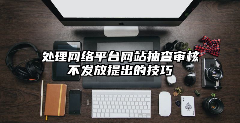 处理网络平台网站抽查审核不发放提出的技巧