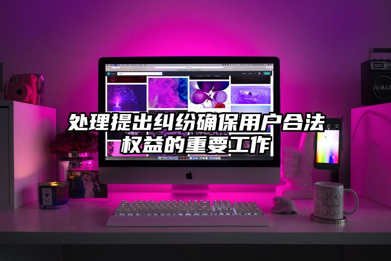 处理提出纠纷确保用户合法权益的重要工作